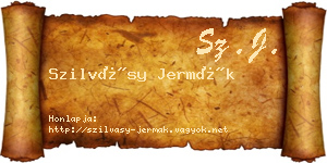 Szilvásy Jermák névjegykártya